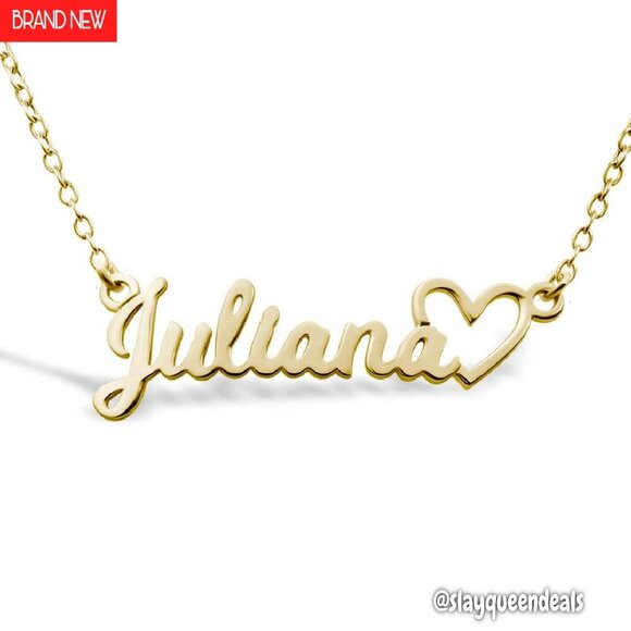 Jewelry - Custom Name Necklace Personalized Sterling Silver or Gold Pendant Gift